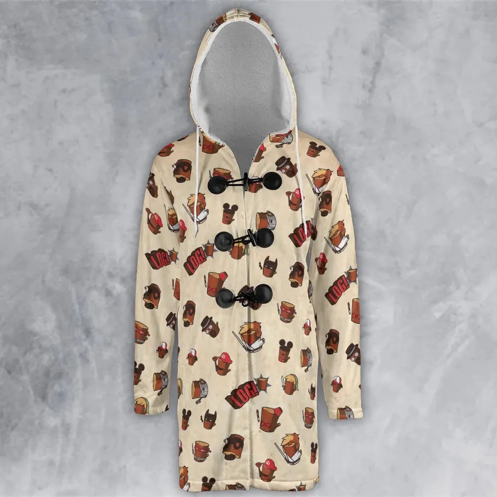 Pop Culture Characters Logs  Ren & Stimpy Hooded Cloak Coat - 2