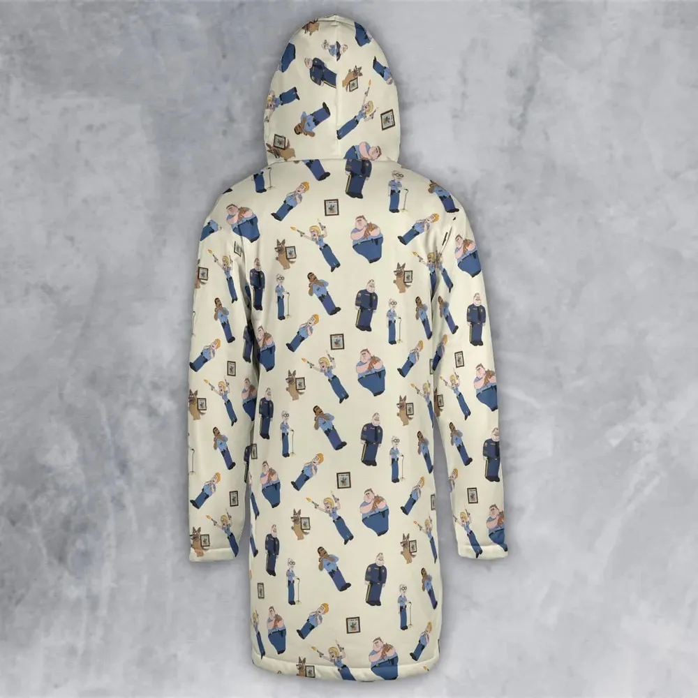 Cop Comedy Paradise Pd Hooded Cloak Coat - 3