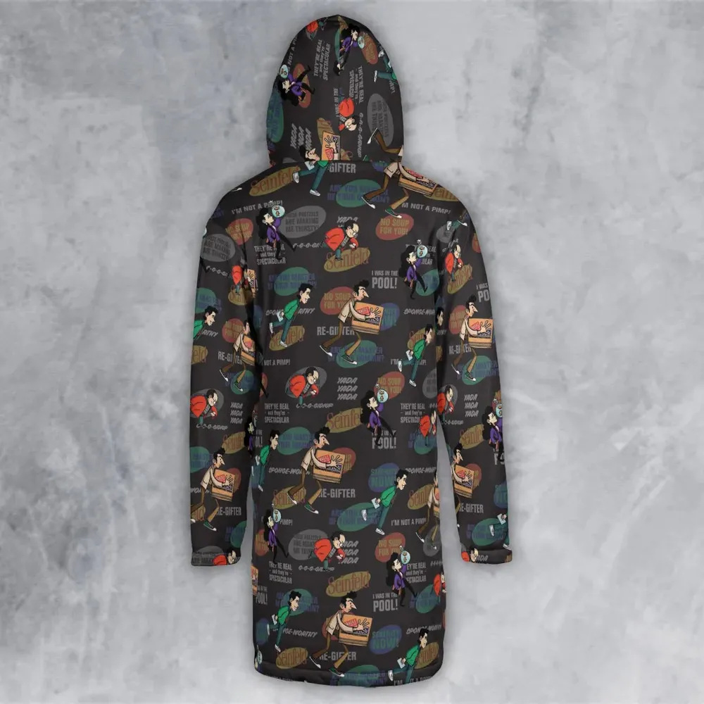 Retro Laughs Seinfeld Hooded Cloak Coat - 3