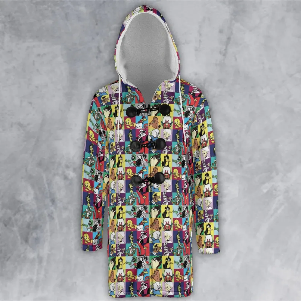 Saturday Morning Nostalgia Hooded Cloak Coat - 2