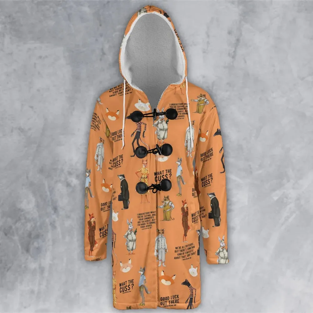Cuss You Are Fantastic Mr. Fox Hooded Cloak Coat - 2