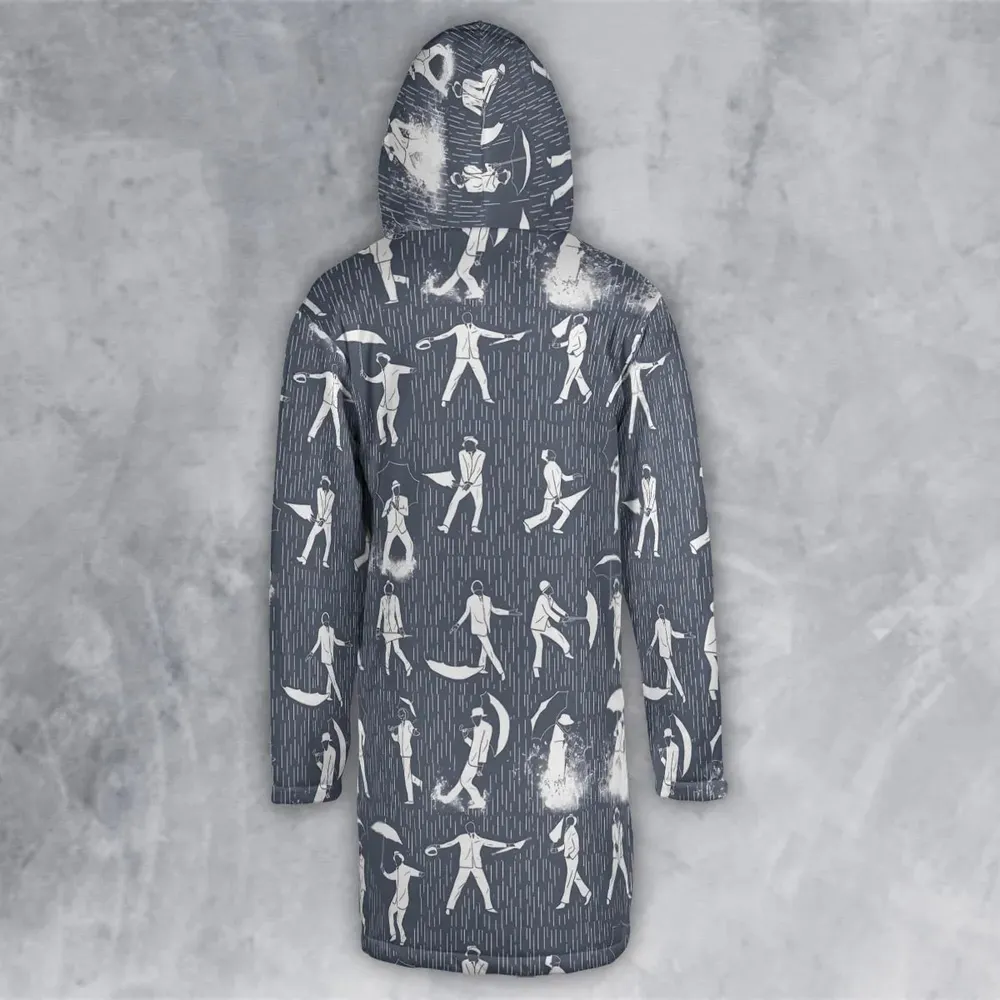 Singin' in the Rain Wall Mural Hooded Cloak Coat - 3