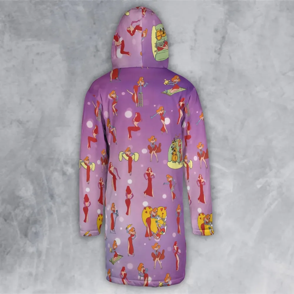 Red Hot Jessica Rabbit Who Framed Roger Rabbit Hooded Cloak Coat - 3
