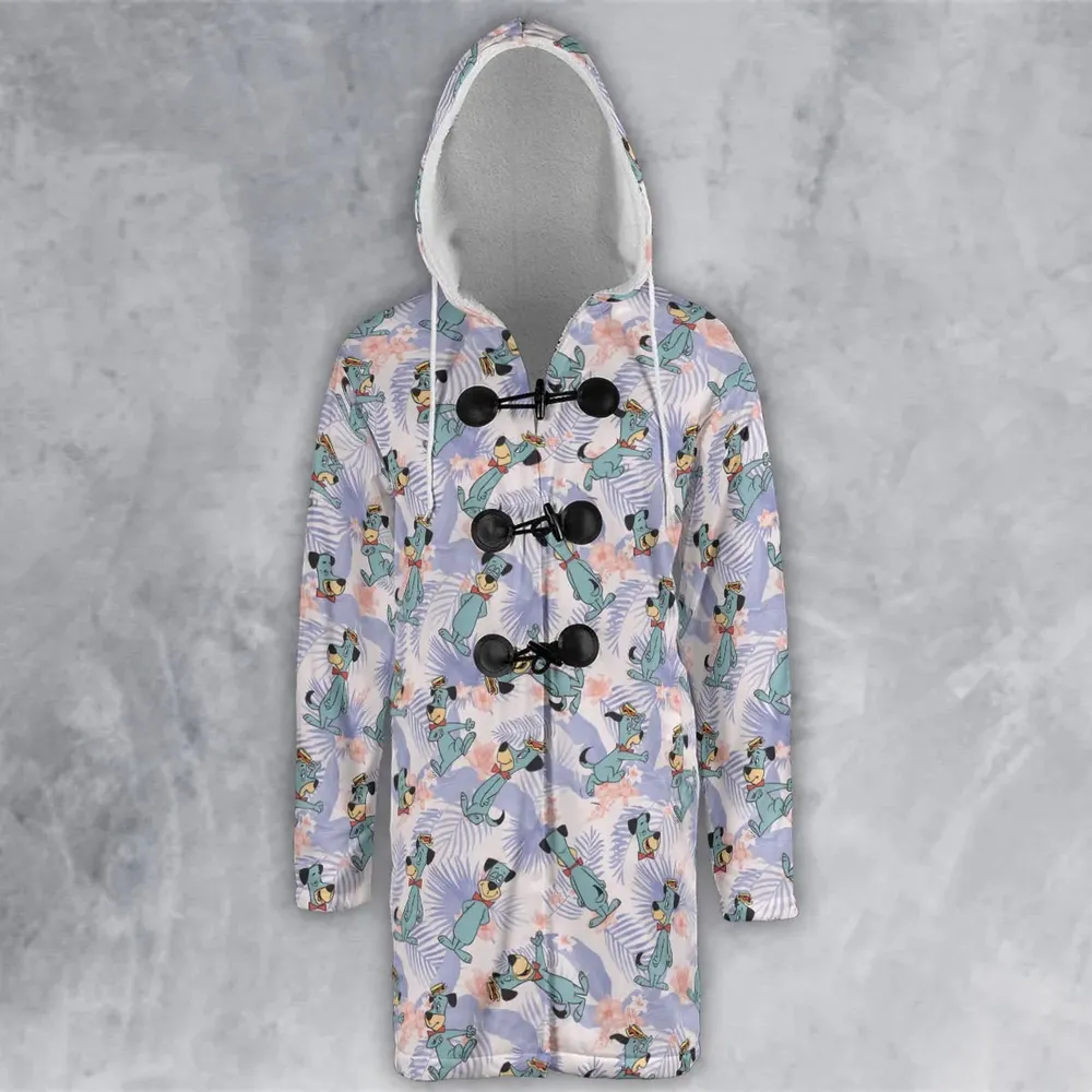 Huckleberry Hound Pattern Hooded Cloak Coat - 2