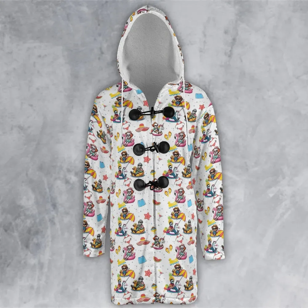 Horror Beach Hooded Cloak Coat - 2