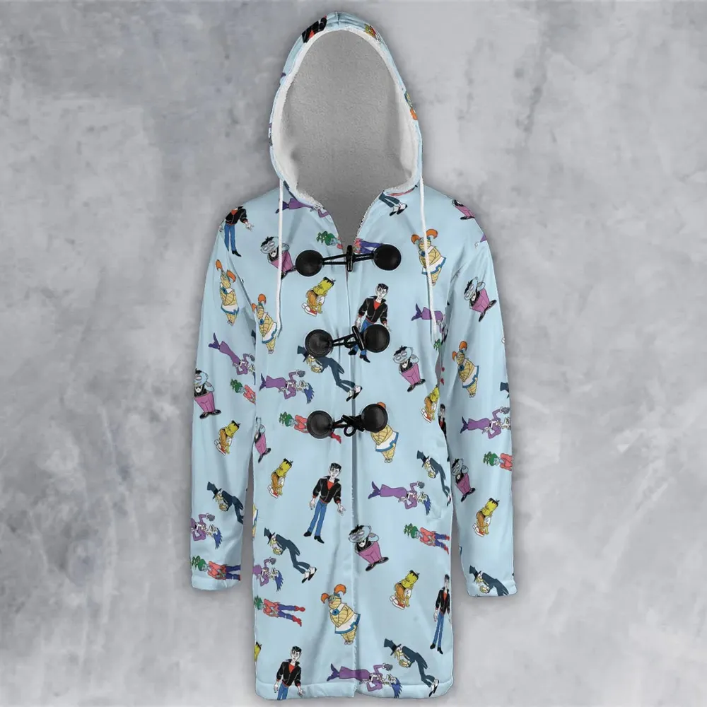 Animated Undead Gravedale High Hooded Cloak Coat - 2