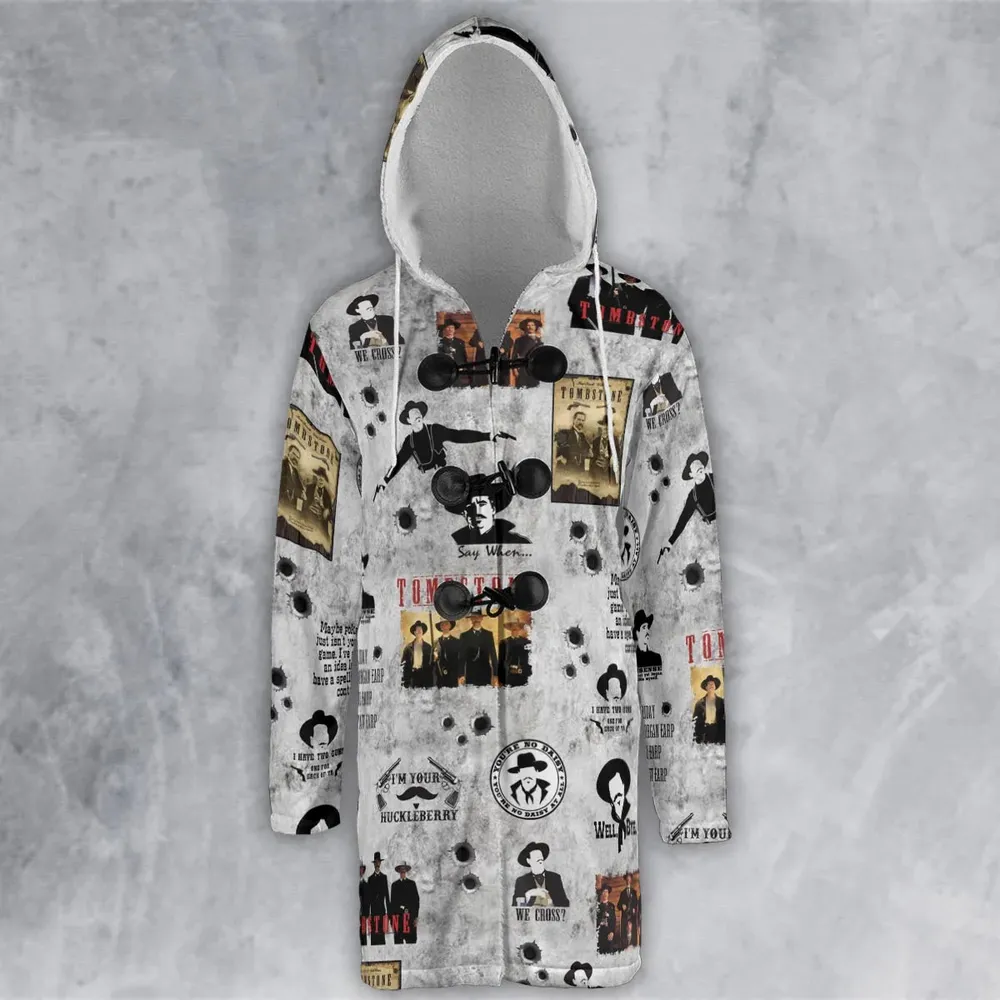 Classic Western Tombstone Hooded Cloak Coat - 2