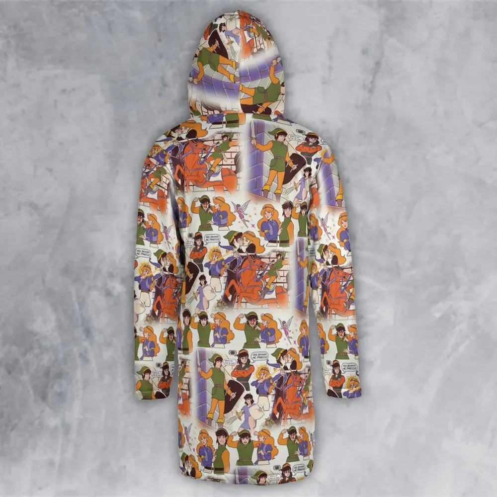 Link And Princess Zelda The Legend Of Zelda Animated Hooded Cloak Coat - 3