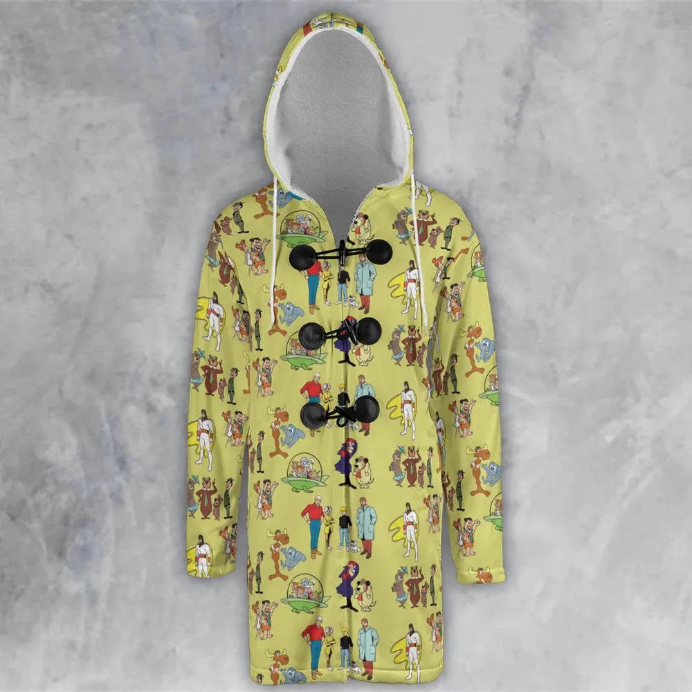 60s Cartoon Characters Hooded Cloak Coat - 2
