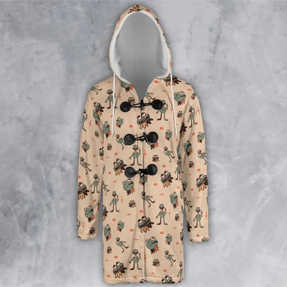 Kermit The Frog Doodles Hooded Cloak Coat - 2
