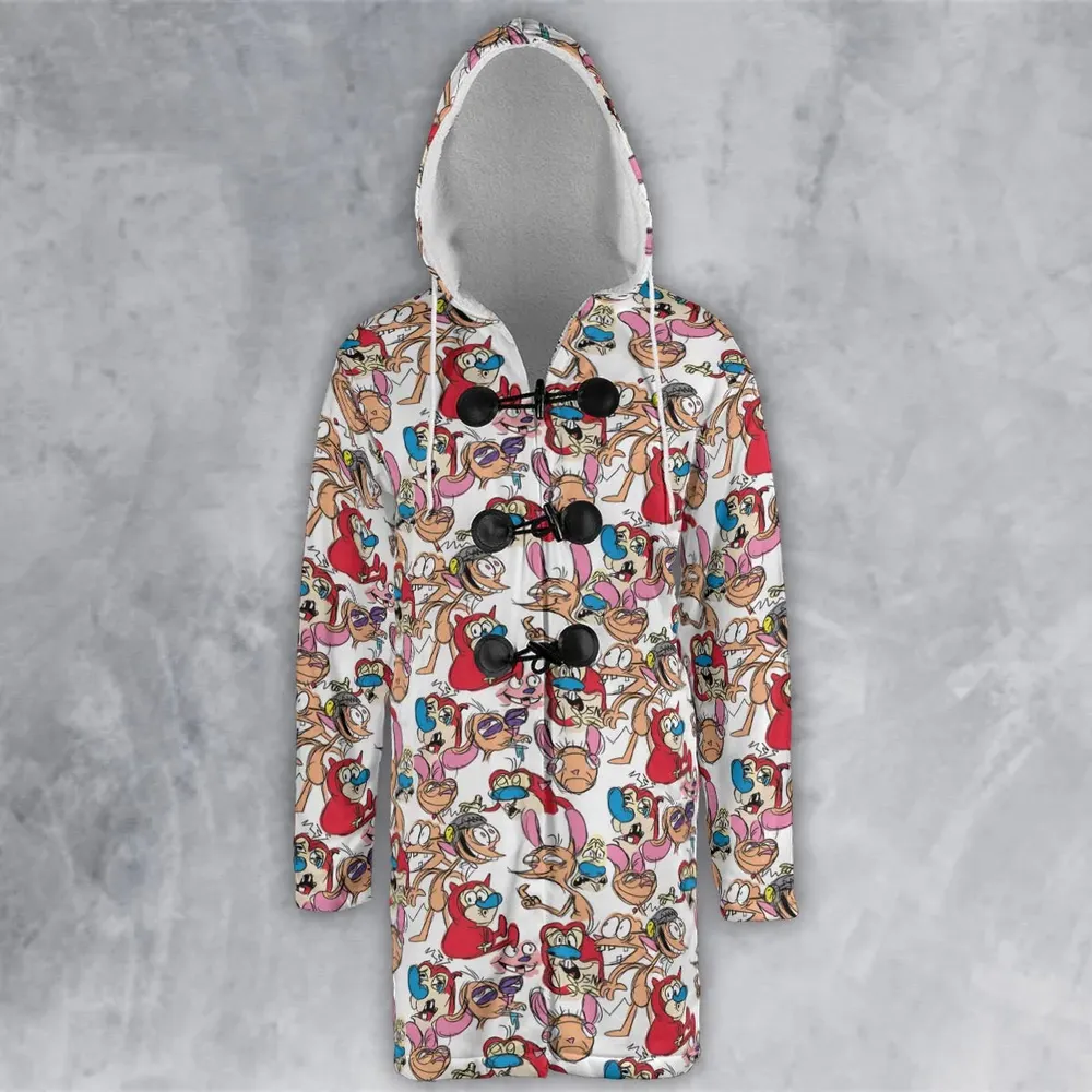Insane Style The Ren and Stimpy Show Hooded Cloak Coat - 2