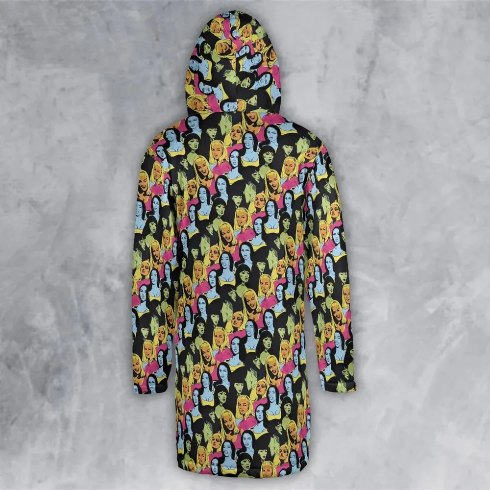 Retro Superwomen Belted Buckled and Booted Hooded Cloak Coat - 3