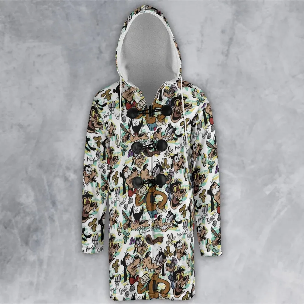 Many Faces Of Goofy Hooded Cloak Coat - 2