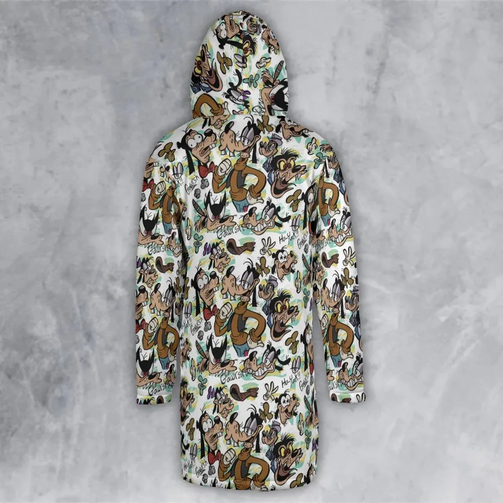 Many Faces Of Goofy Hooded Cloak Coat - 3