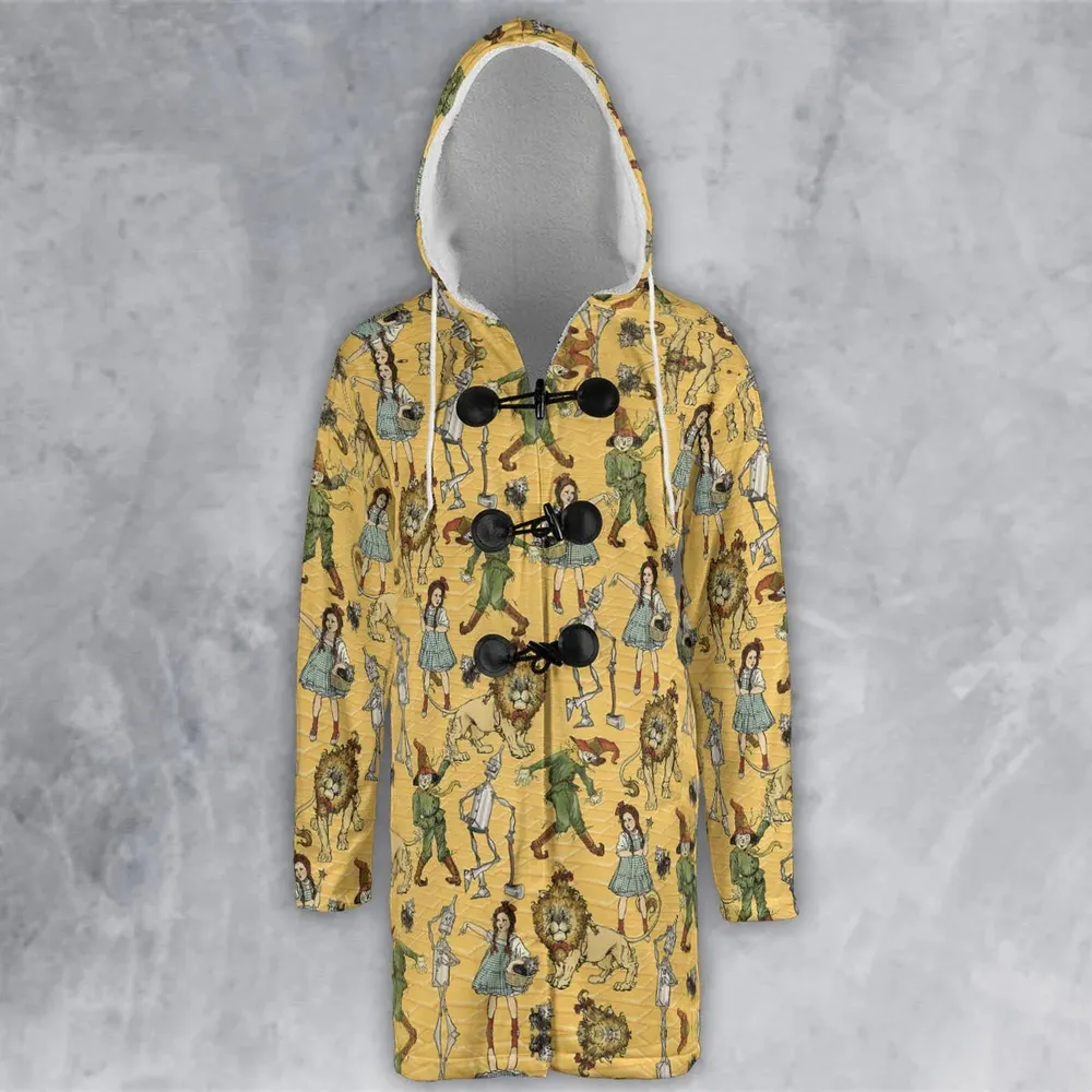 Magic Of Oz Characters Pattern Hooded Cloak Coat - 2