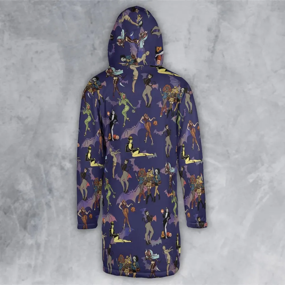Horror Pin Up Girls Hooded Cloak Coat - 3