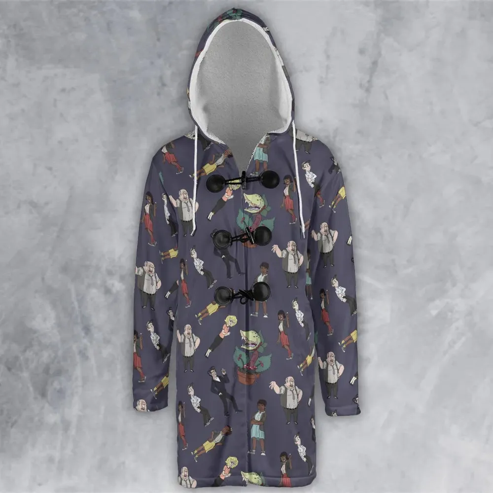 Little Shop Of Horror Characters Hooded Cloak Coat - 2