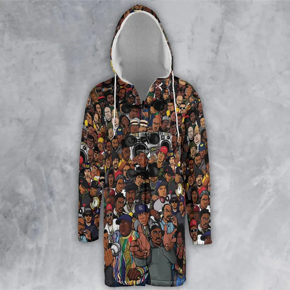 The Golden Age of Hip Hop Hooded Cloak Coat - 2