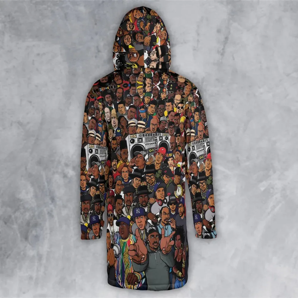 The Golden Age of Hip Hop Hooded Cloak Coat - 3