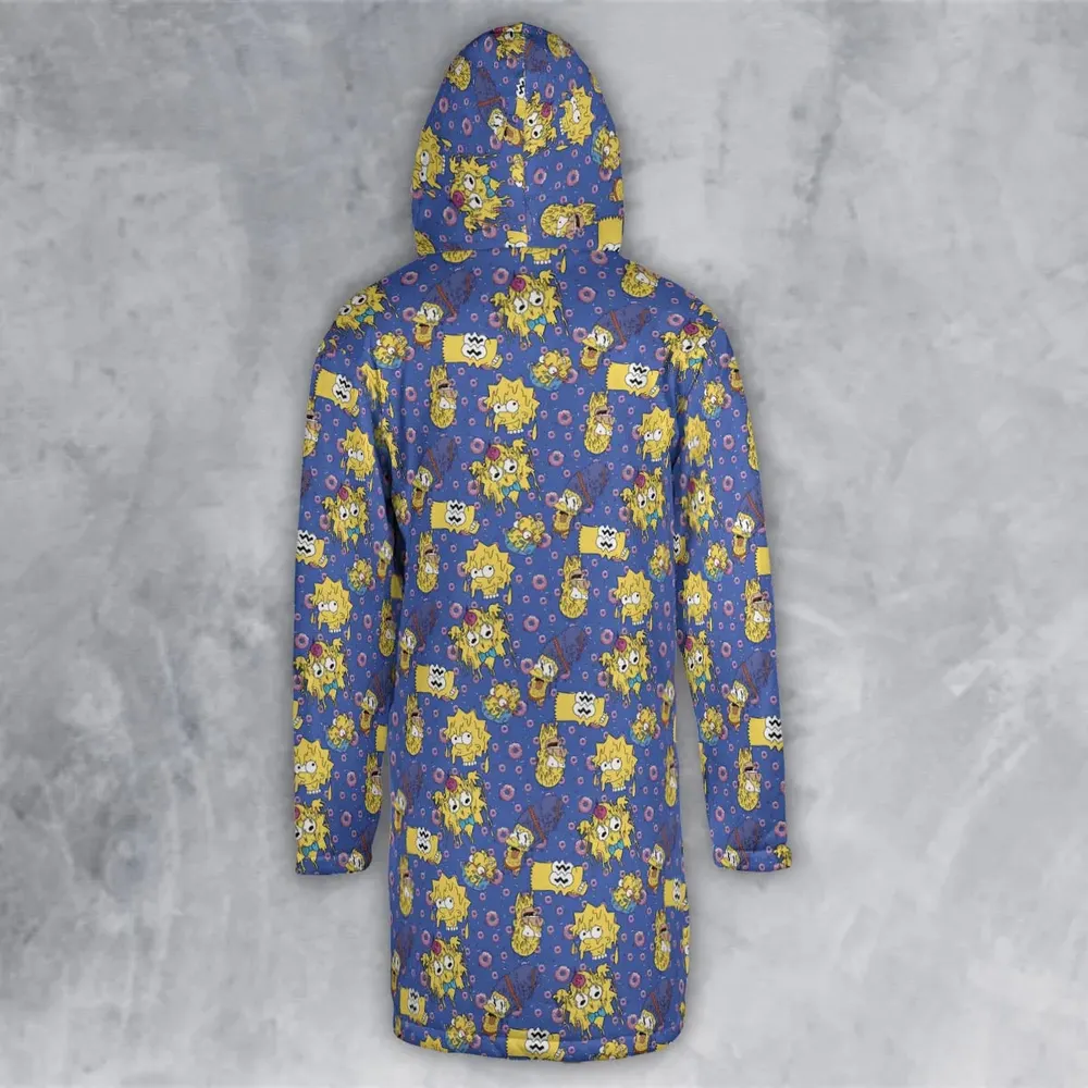 Trippy Simpsons Melting Hooded Cloak Coat - 3