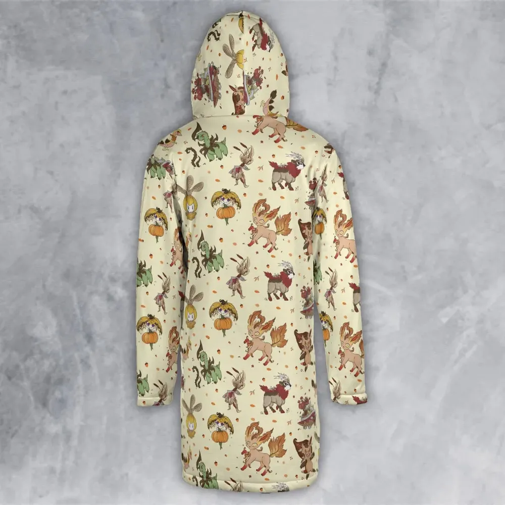 Autumn Vibes Pokemon Pattern Hooded Cloak Coat - 3