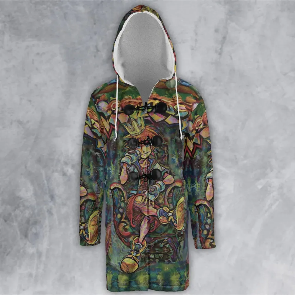 Trippy Sora Kingdom Hearts Hooded Cloak Coat - 2