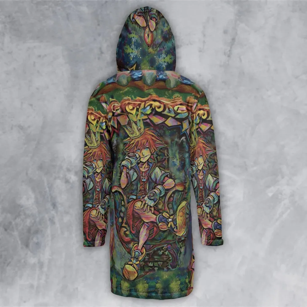 Trippy Sora Kingdom Hearts Hooded Cloak Coat - 3