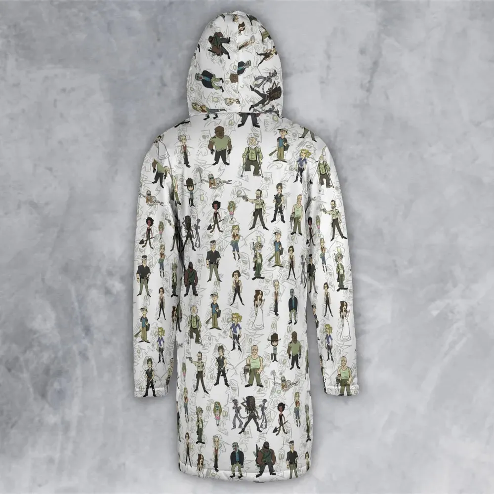 The Walking Dead Characters as Cartoons Hooded Cloak Coat - 3