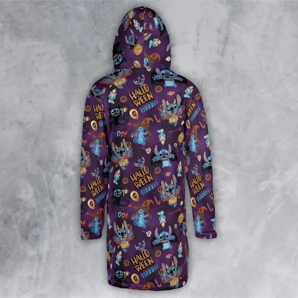 Spooky Stitch Hooded Cloak Coat - 3