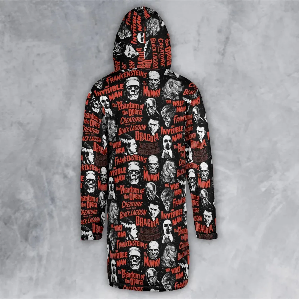 Monster Tiles Hooded Cloak Coat - 3