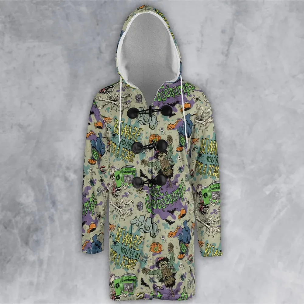 Beware You're In For A Scare Goosebumps Hooded Cloak Coat - 2