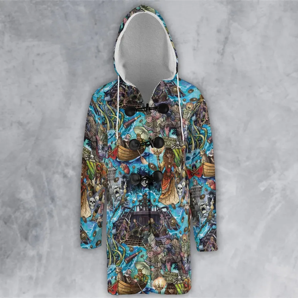 Travel And Fight Pirates of the Caribbean Hooded Cloak Coat - 2