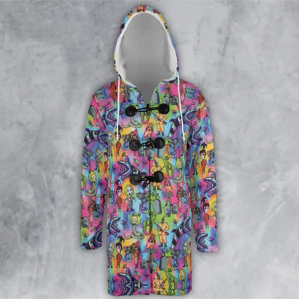 Hauntingly Stylish Beetlejuice Hooded Cloak Coat - 2