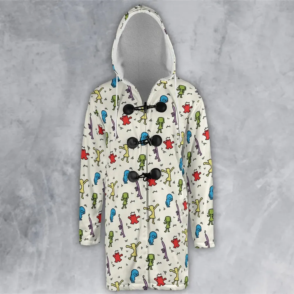 Emotions Pop Inside Out Haring Hooded Cloak Coat - 2