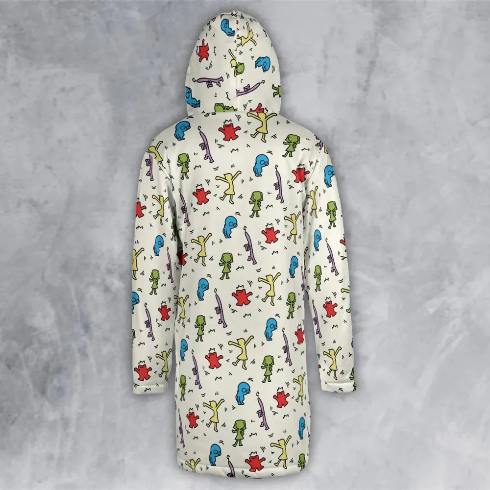 Emotions Pop Inside Out Haring Hooded Cloak Coat - 3