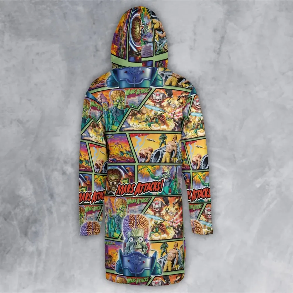 Ack! Ack! Ack! Mars Attacks Hooded Cloak Coat - 3