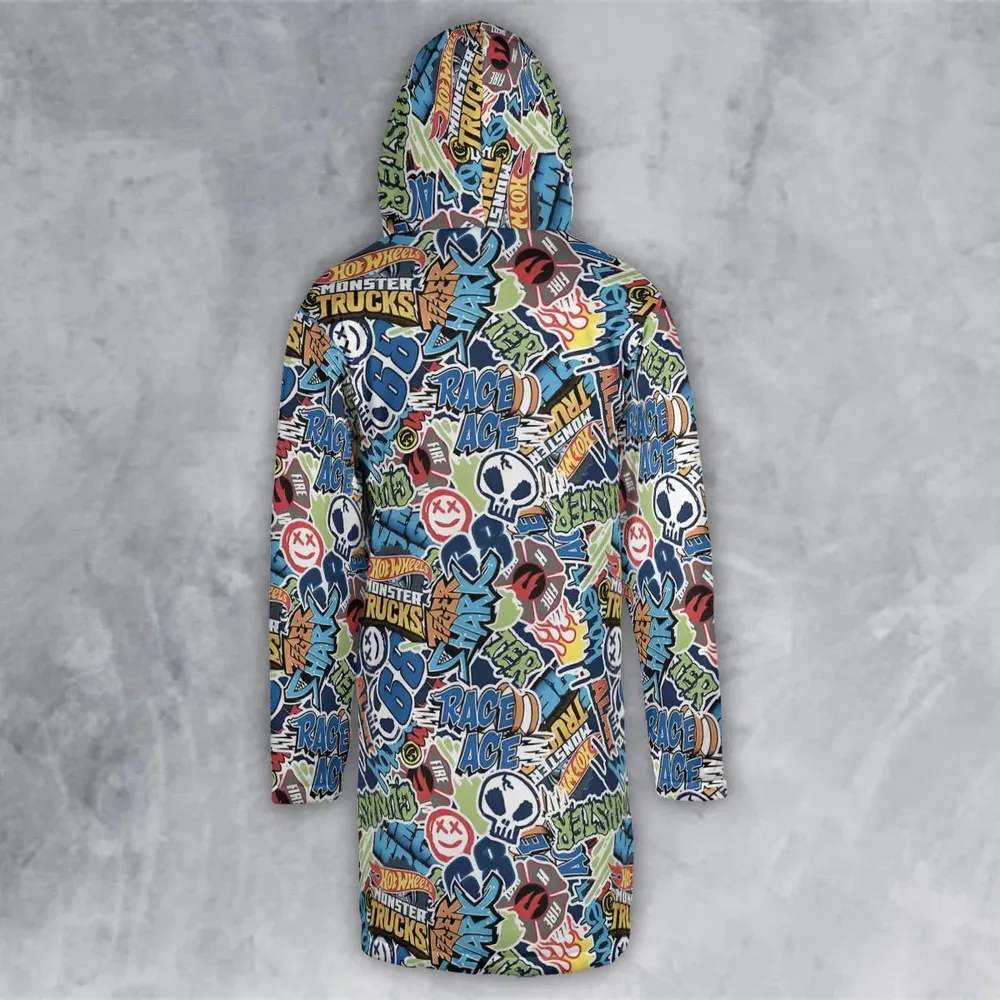 Hot Wheels Monster Trucks Logos Hooded Cloak Coat - 3