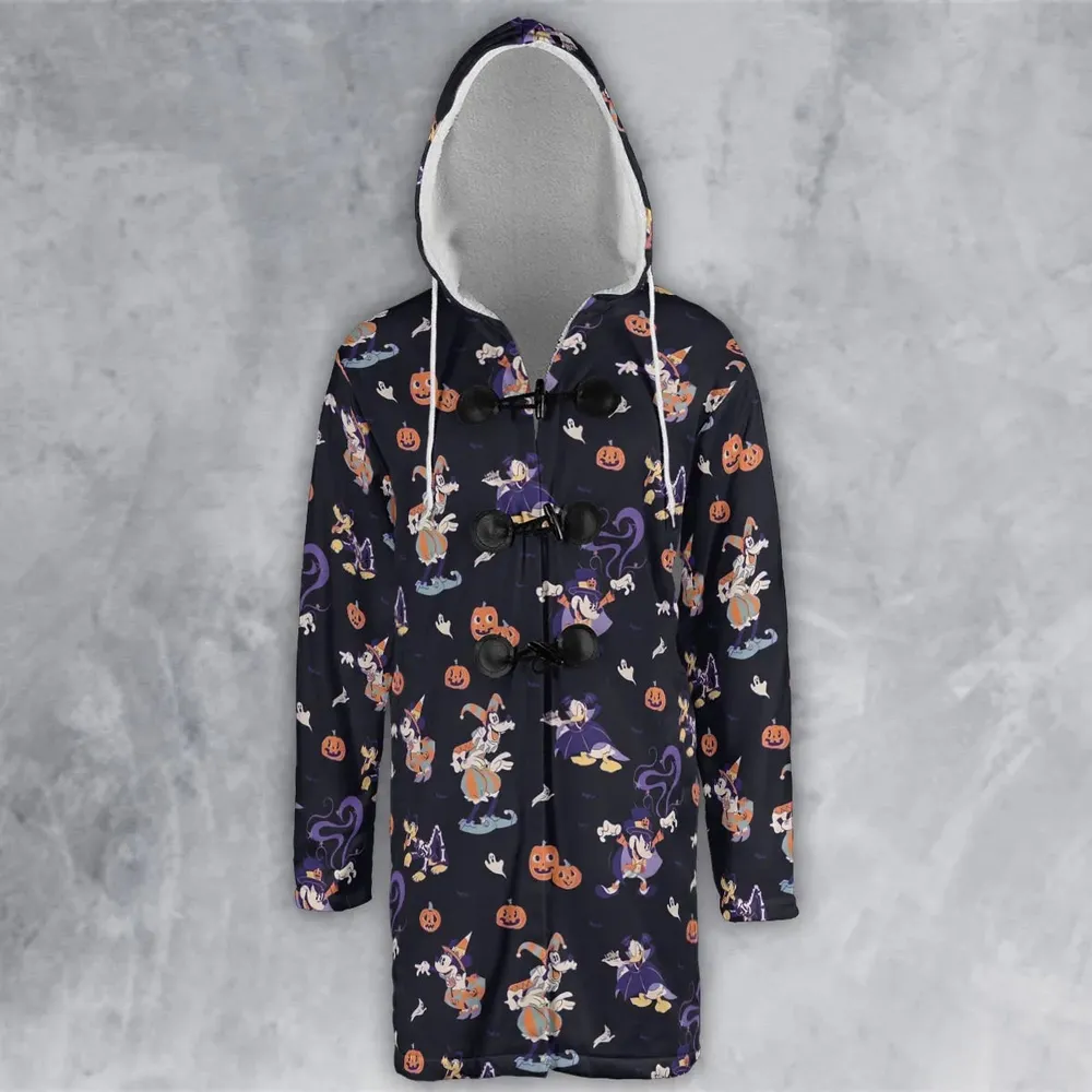 Happy Halloween Hooded Cloak Coat - 2