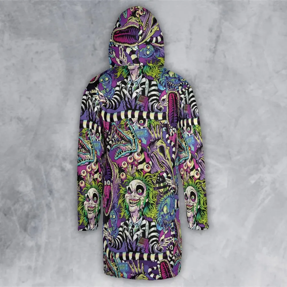 Stay Spooky Beetlejuice Hooded Cloak Coat - 3