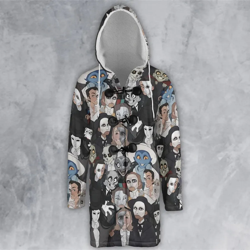 Faces The Phantom of Opera Hooded Cloak Coat - 2