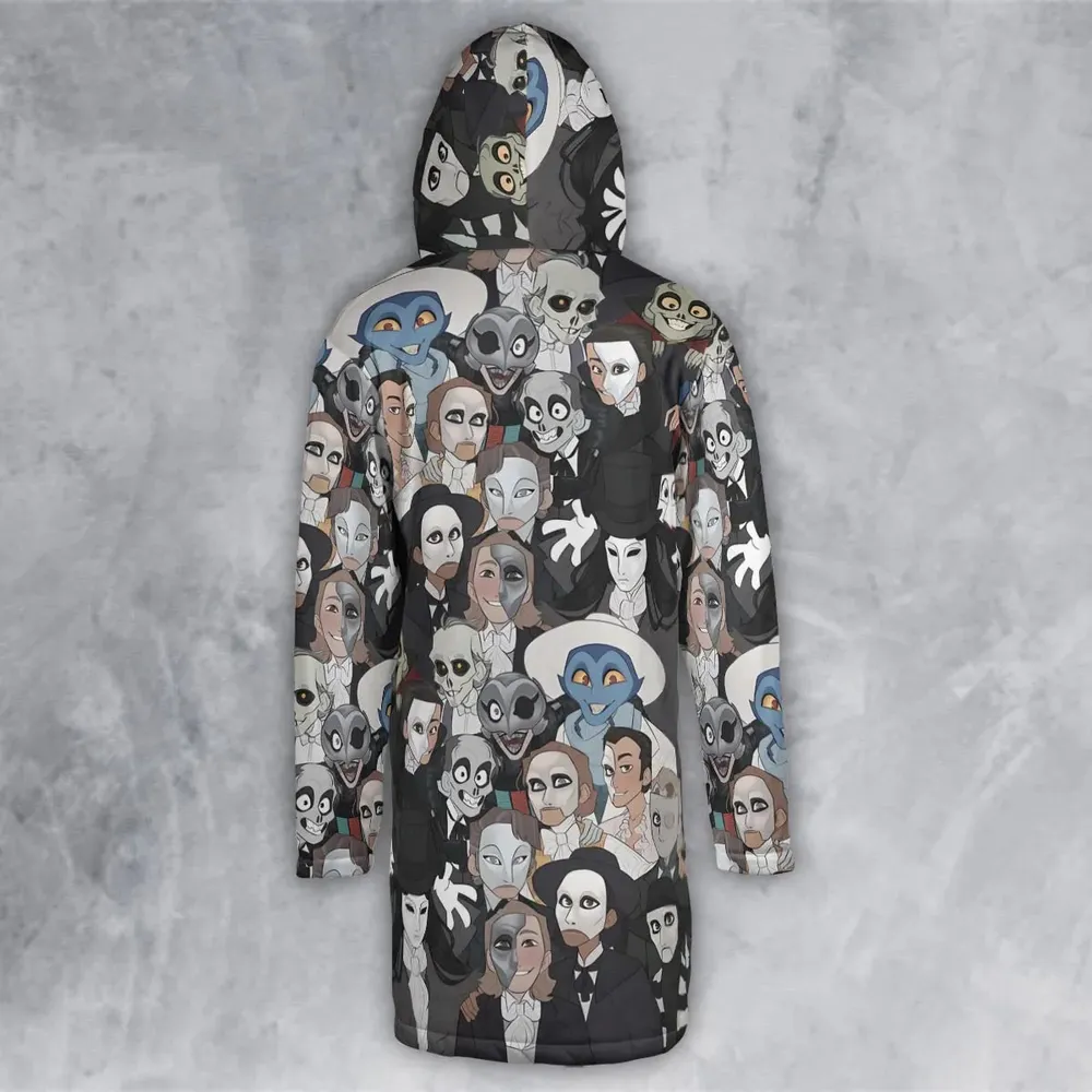 Faces The Phantom of Opera Hooded Cloak Coat - 3