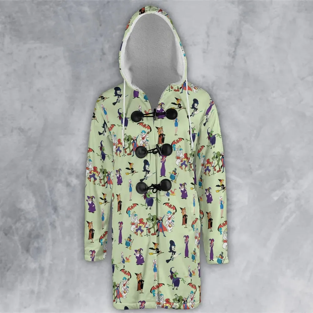 70s Witches Cartoon Characters Hooded Cloak Coat - 2