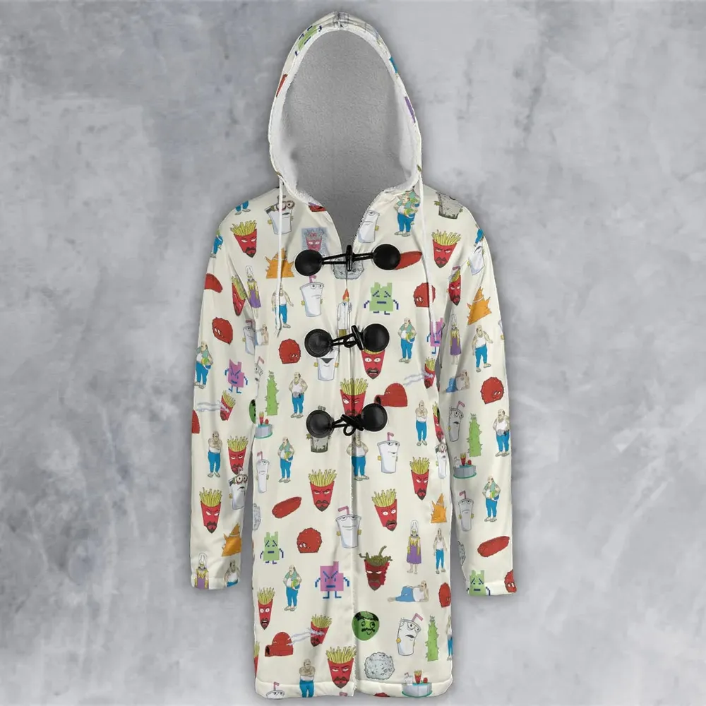 Aqua Teen Style Hooded Cloak Coat - 2
