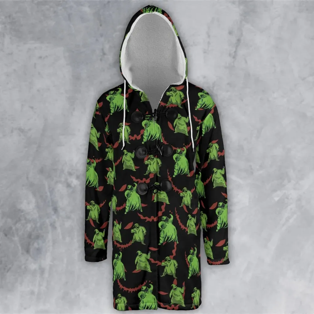 Oogie Boogie Pattern Hooded Cloak Coat - 2