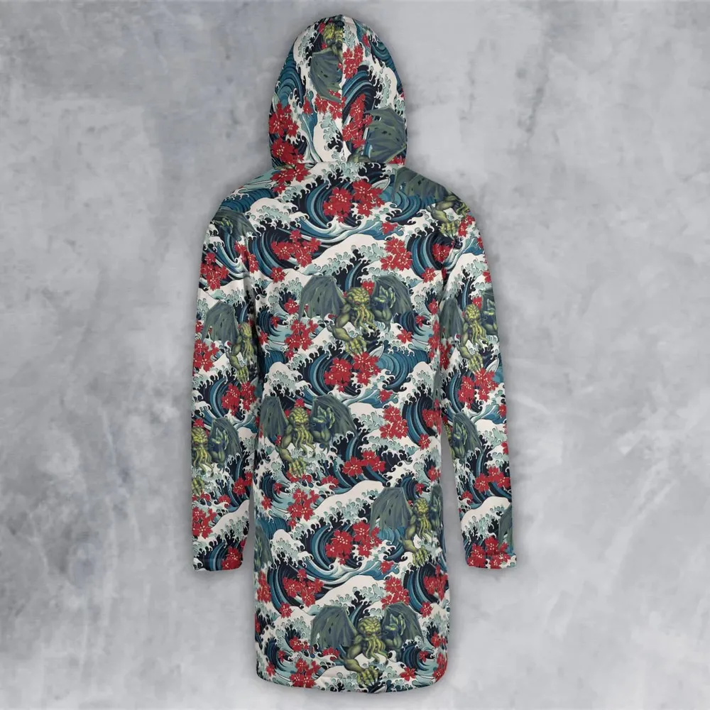Great Waves Cthulhu Hooded Cloak Coat - 3