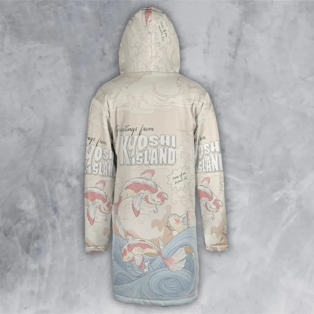 Kyoshi Island Avatar The Last Airbender Hooded Cloak Coat - 3