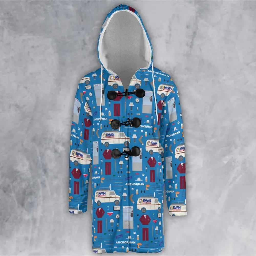 Anchor Chic Anchorman Hooded Cloak Coat - 2
