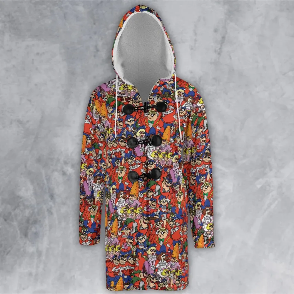 Beagle Boys Patterns Hooded Cloak Coat - 2