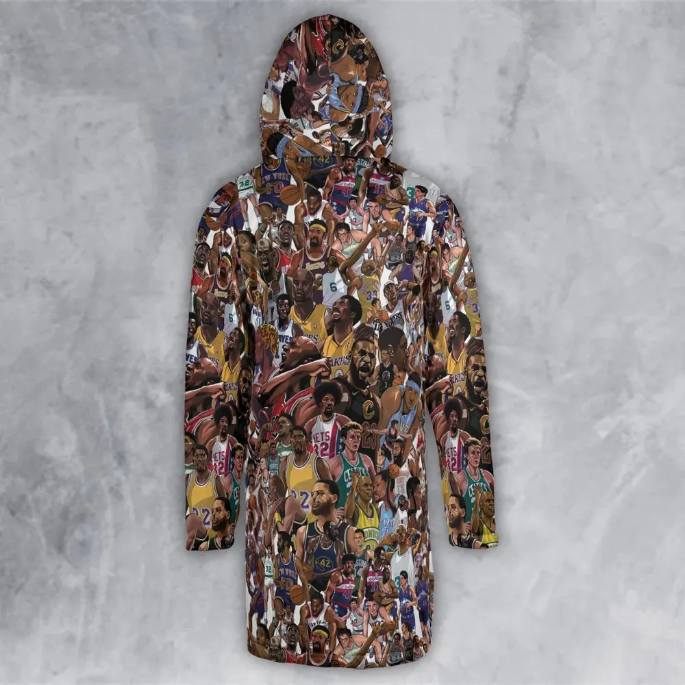 Basketball Superstars Hooded Cloak Coat - 3