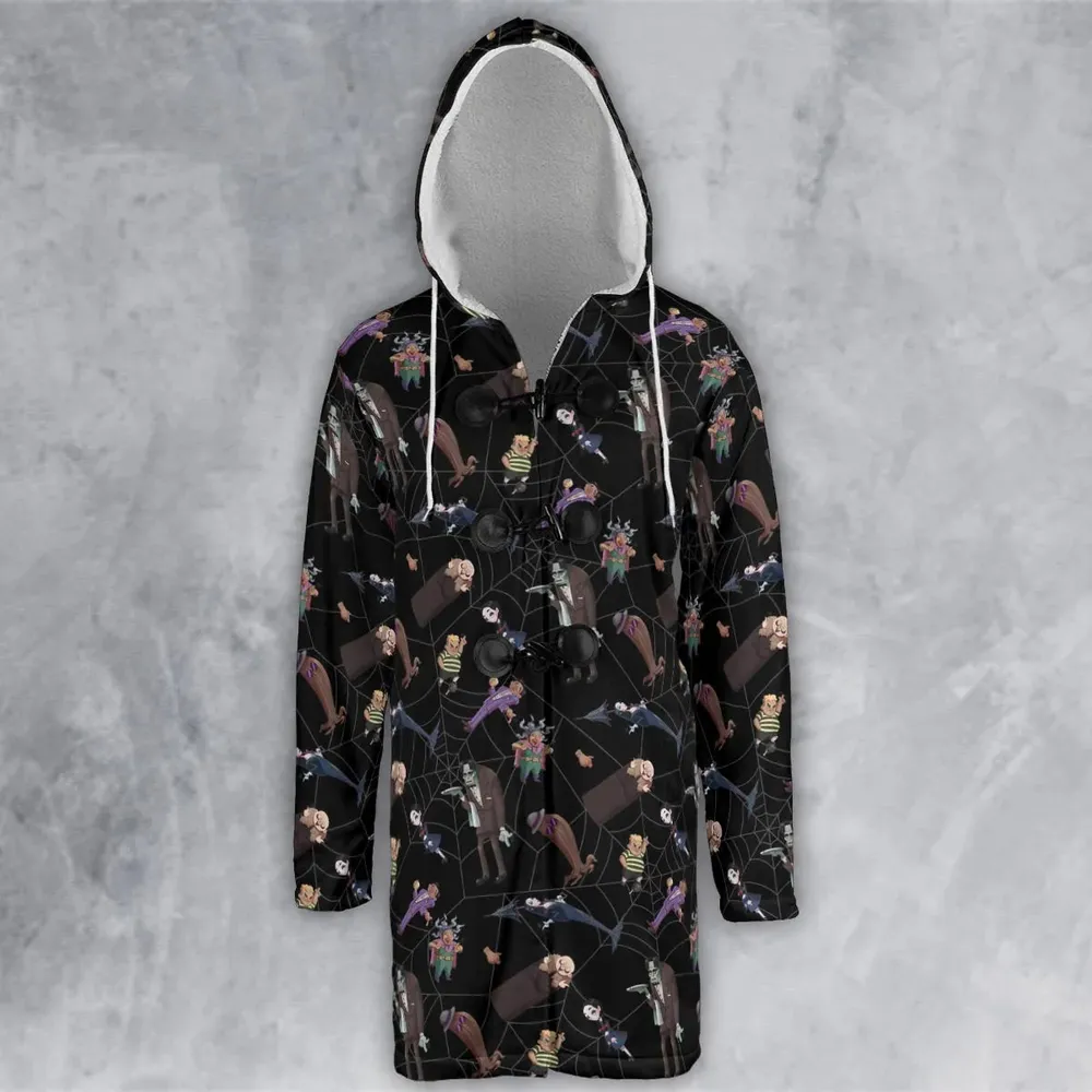 Groovie Addams Family  Cartoon Characters Hooded Cloak Coat - 2